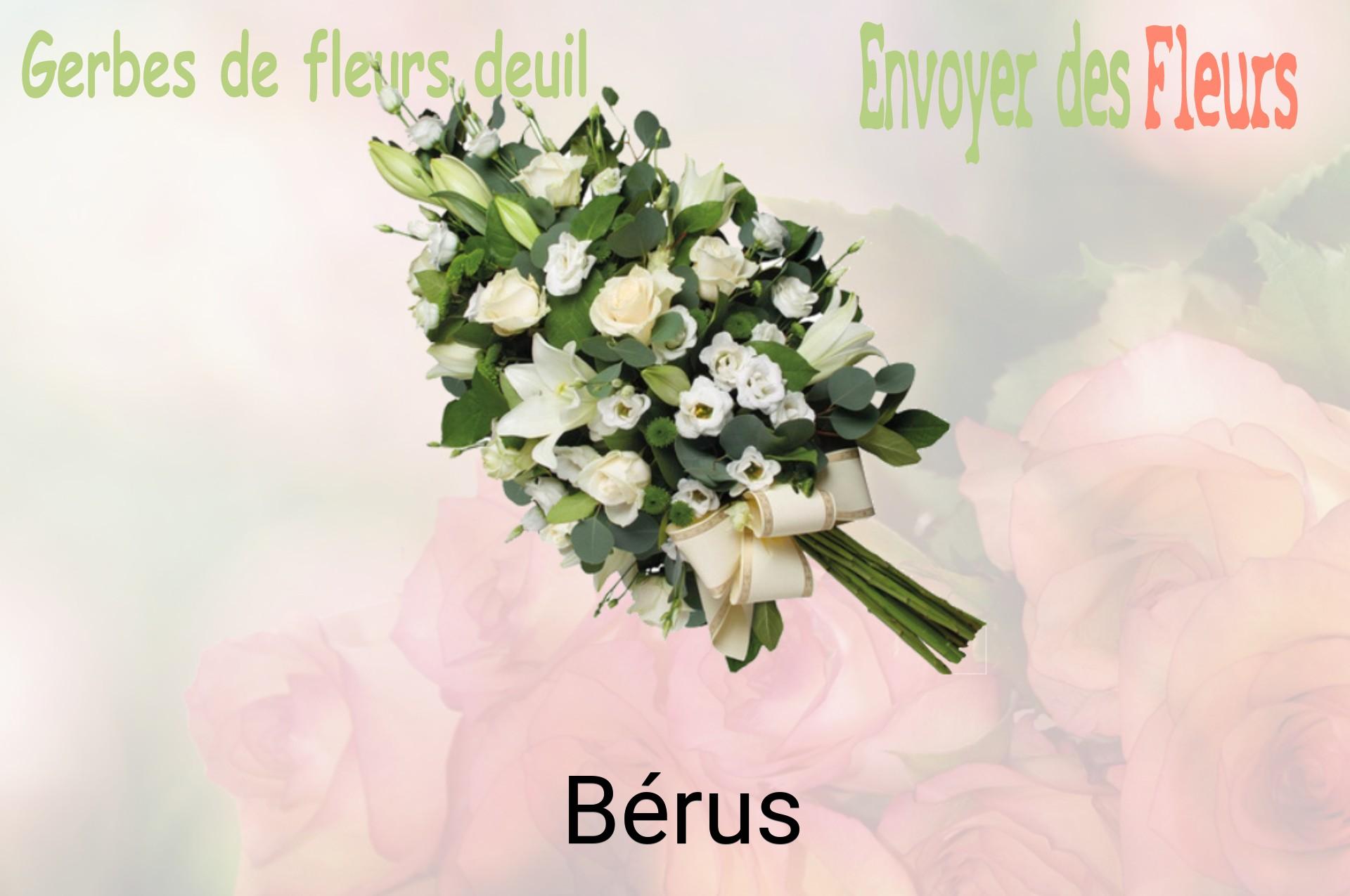 Gerbe de fleurs de deuil livrée à Bérus